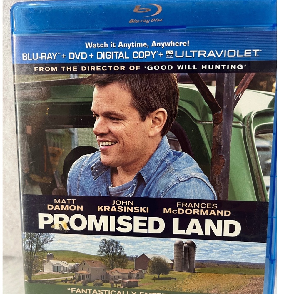Focus Features Promised Land Blu-ray DVD Matt Damon Drama Excellent Combo Pack